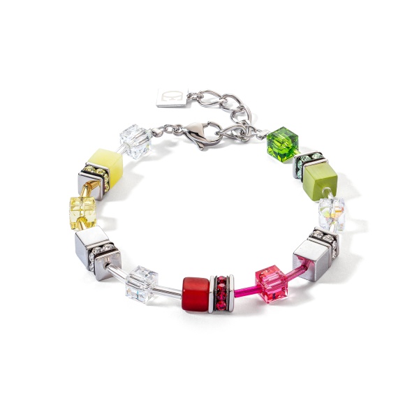 Coeur de Lion Silver Red-Green Bracelet 4023/30-0305