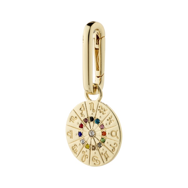 Pilgrim Charm Gold Horoscope Pendant