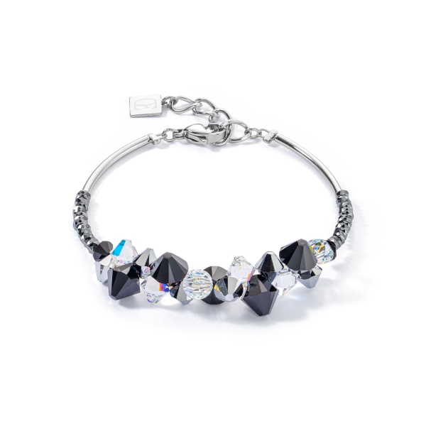 Coeur de Lion Silver Black Crystal Bracelet 4640/30-1318