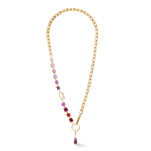 Coeur de Lion Gold Purple Red Necklace 4712/10-0803