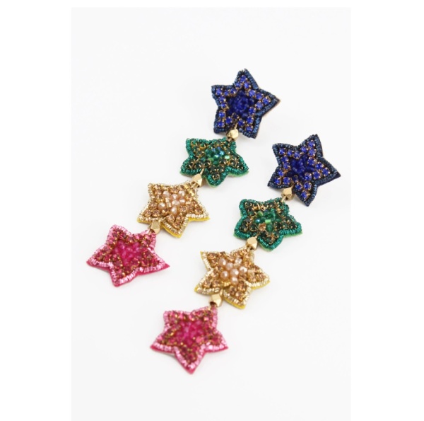 My Doris Rainbow 4 Star Earrings