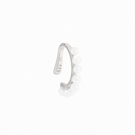 Rebecca Silver Pearl Ear Cuff