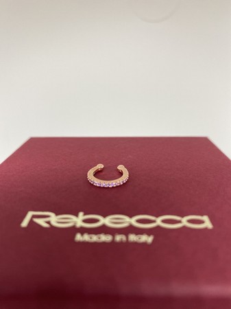 Rebecca Rose Gold Ear Cuff with Lilac CZ