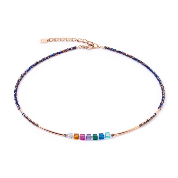 Coeur de Lion Rose Gold Multicolour Autumn Necklace 5027/10-1538