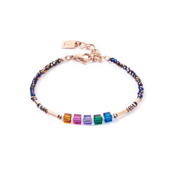 Coeur de Lion Rose Gold Multicolour Autumn Bracelet 5027/03-1538