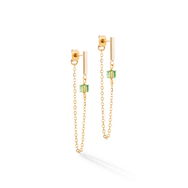 Coeur de Lion Gold Green Statement Earrings 5076/21-0516