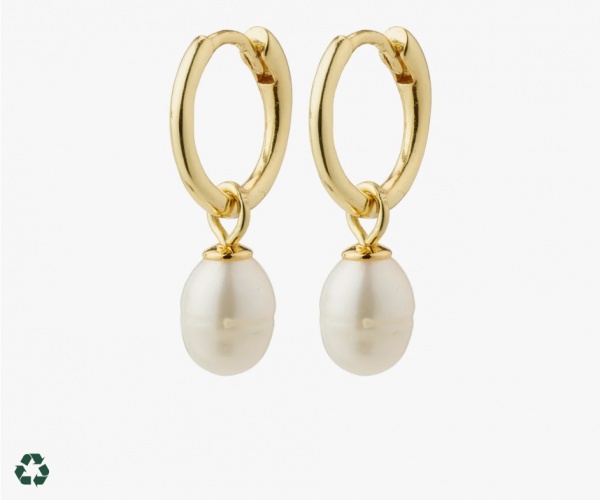 Pilgrim Earrings Berthe Gold Pearl Drop
