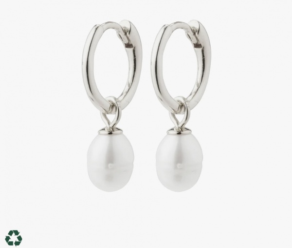 Pilgrim Earrings Berthe Silver Pearl Drop