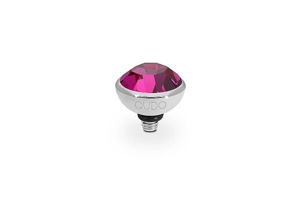 Qudo Silver Topper Bottone 10mm - Fuchsia