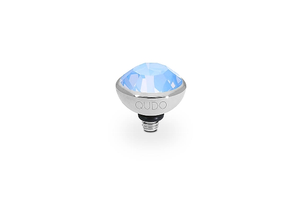 Qudo Silver Topper Bottone 10mm - Light Sapphire Opal