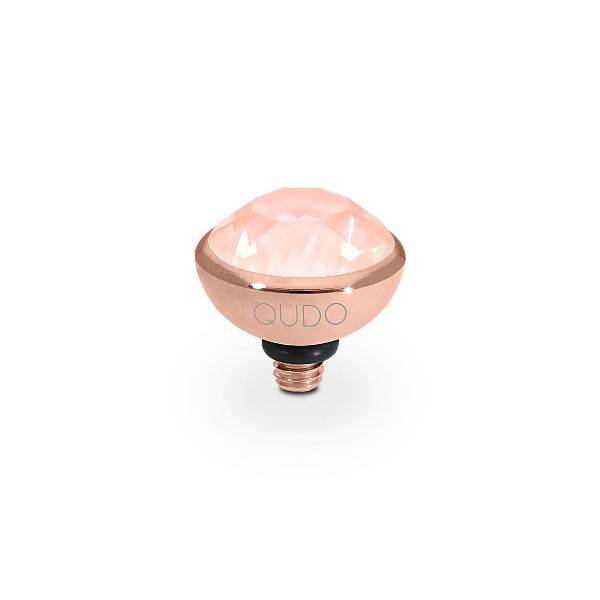 Qudo Rose Gold Topper Bottone 10mm - Crystal Flamingo Ignite