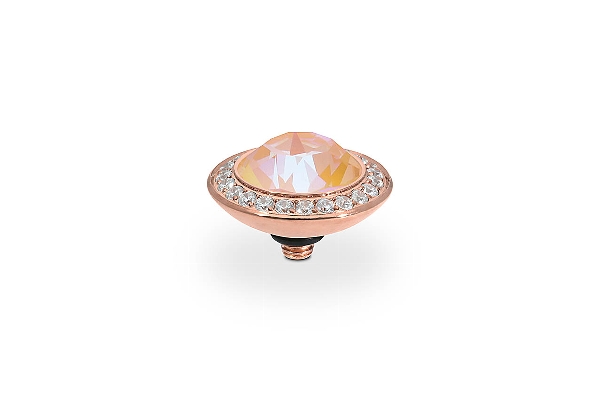 Qudo Rose Gold Topper Tondo Deluxe 13mm - Crystal Peach  Delite