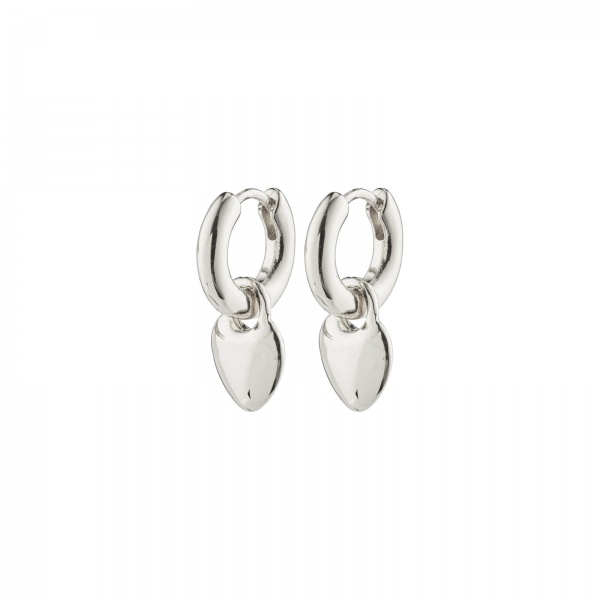 Pilgrim Earrings Sophia Silver Heart Hoop