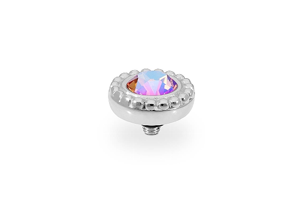 Qudo Silver Topper Ghiare 11mm - Light Rose Shimmer