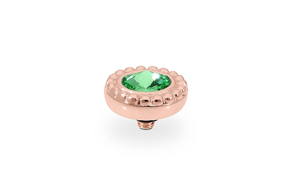 Qudo Rose Gold Topper Ghiare 11mm - Peridot