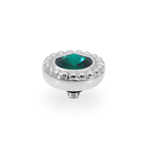 Qudo Silver Topper Ghiare 11mm - Emerald