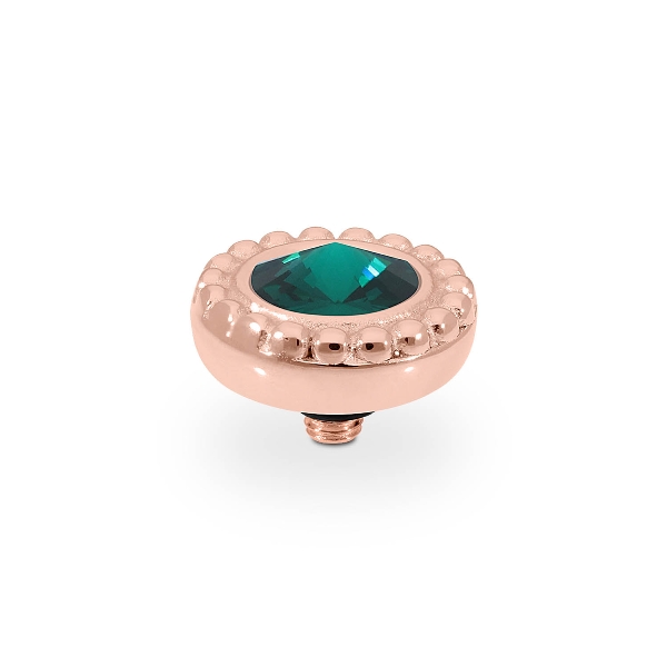 Qudo Rose Gold Topper Ghiare 11mm - Emerald