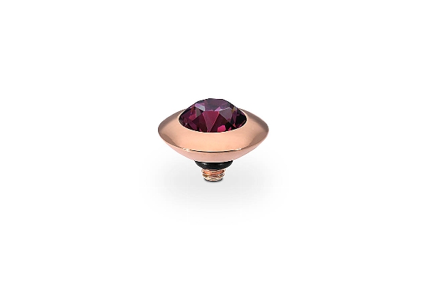 Qudo Rose Gold Topper Tondo 11mm - Amethyst