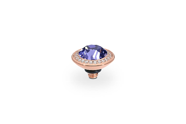 Qudo Rose Gold Topper Tondo Deluxe 9mm - Tanzanite