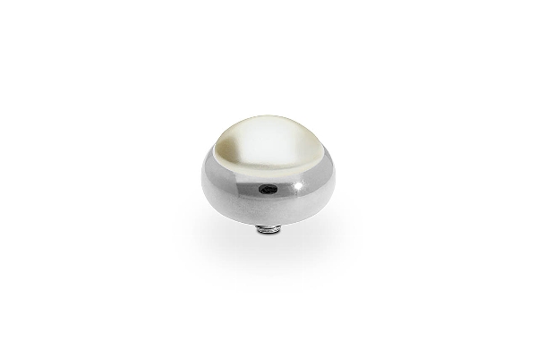 Qudo Silver Topper Sesto 10mm - Cream Pearl