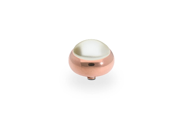 Qudo Rose Gold Topper Sesto 10mm - Cream Pearl