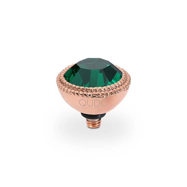 Qudo Rose Gold Topper Fabero 11mm - Emerald