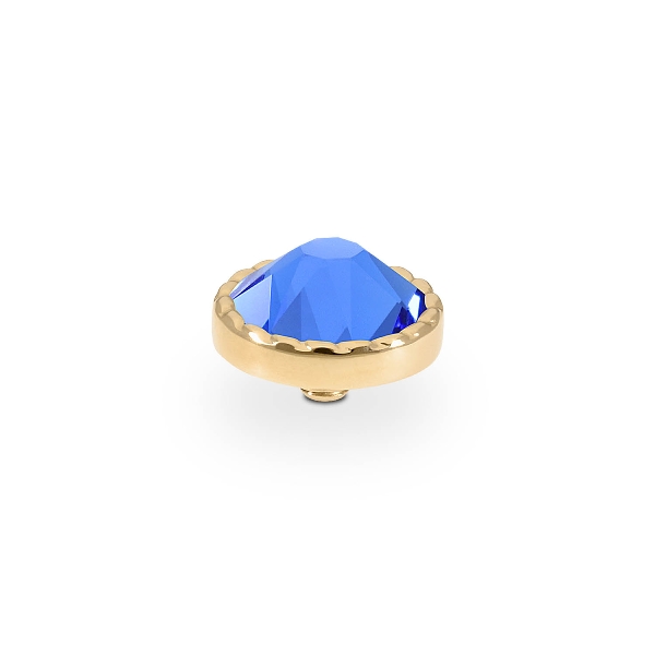 Qudo Gold Topper Bocconi Flat 9mm - Sapphire