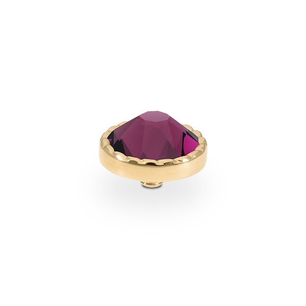 Qudo Gold Topper Bocconi Flat 9mm - Amethyst