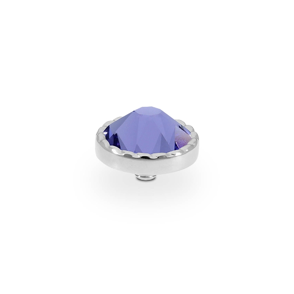 Qudo Silver Topper Bocconi Flat 9mm - Tanzanite