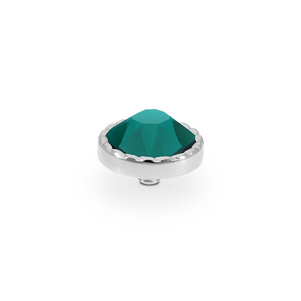 Qudo Silver Topper Bocconi Flat 9mm - Emerald