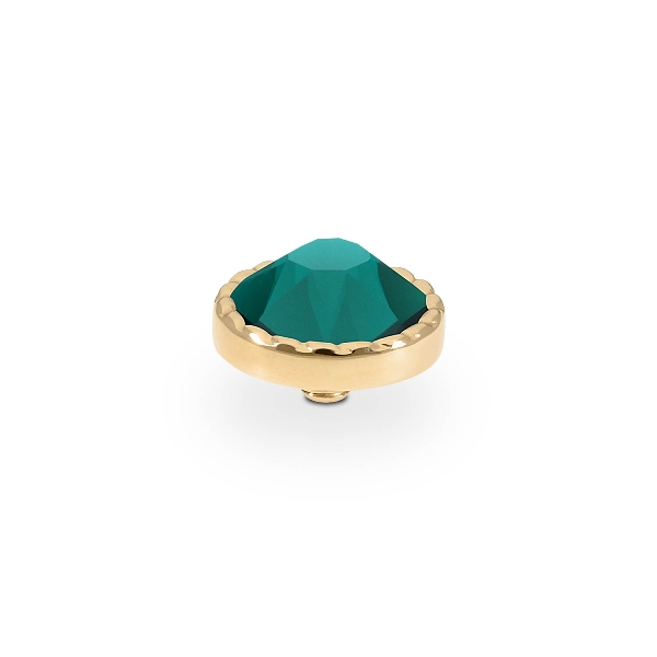 Qudo Gold Topper Bocconi Flat 9mm - Emerald