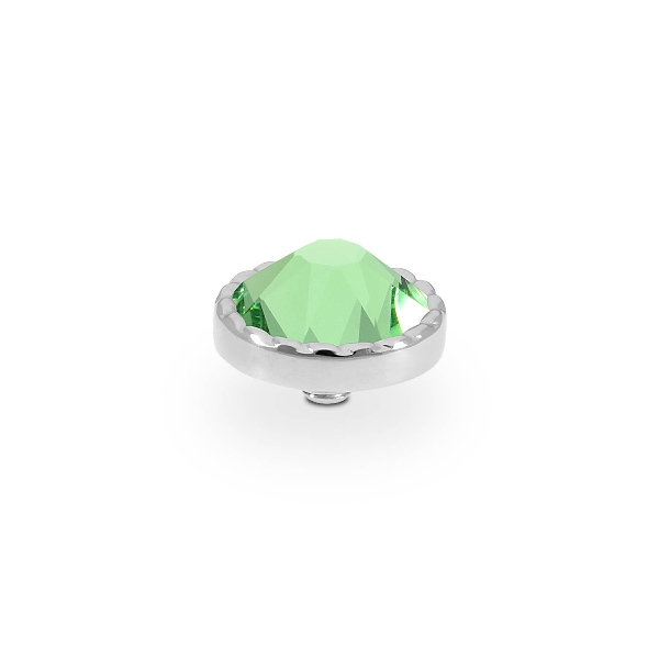 Qudo Silver Topper Bocconi Flat 9mm - Peridot