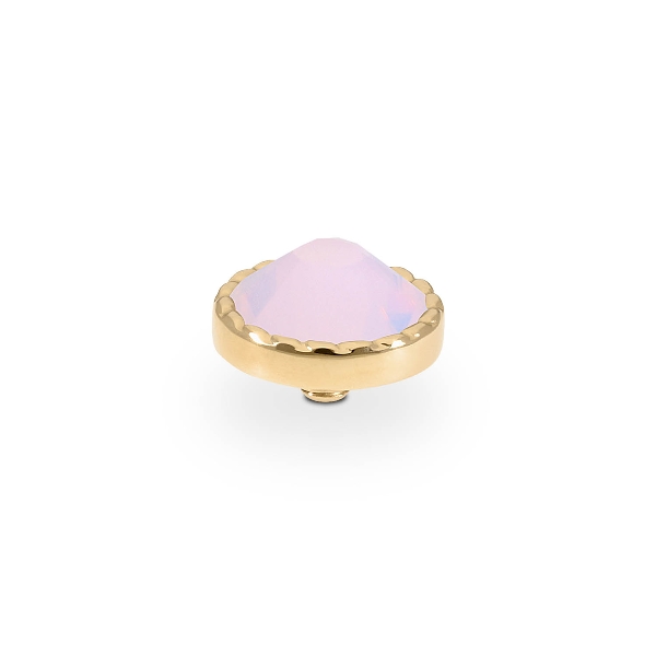 Qudo Gold Topper Bocconi Flat 9mm - Rose Opal