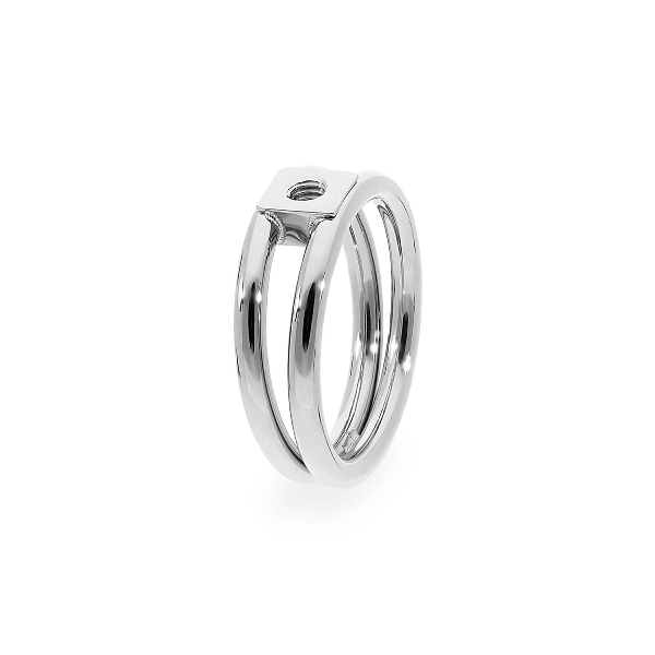 Qudo Silver Ring Roma - Size 52