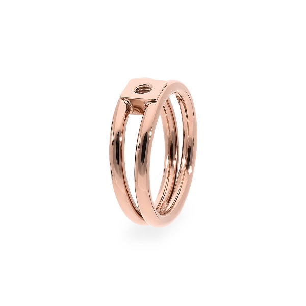 Qudo Rose Gold Ring Roma - Size 50