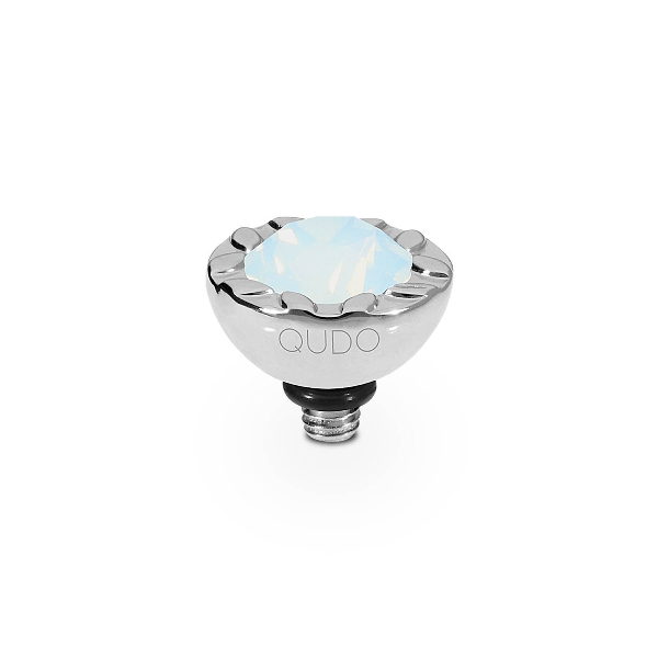 Qudo Silver Topper Melara 10mm - White Opal
