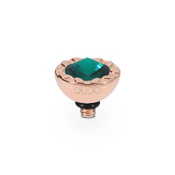 Qudo Rose Gold Topper Melara 10mm - Emerald