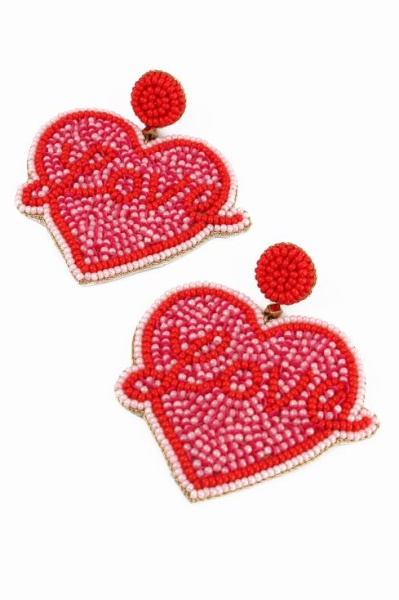 My Doris Pink Heart Love Earrings