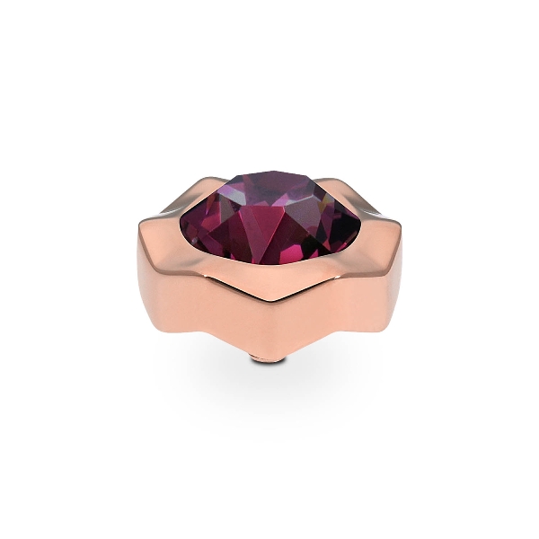 Qudo Rose Gold Topper Nemoli 13mm - Amethyst