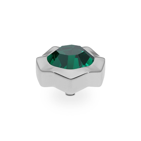 Qudo Silver Topper Nemoli 13mm - Emerald