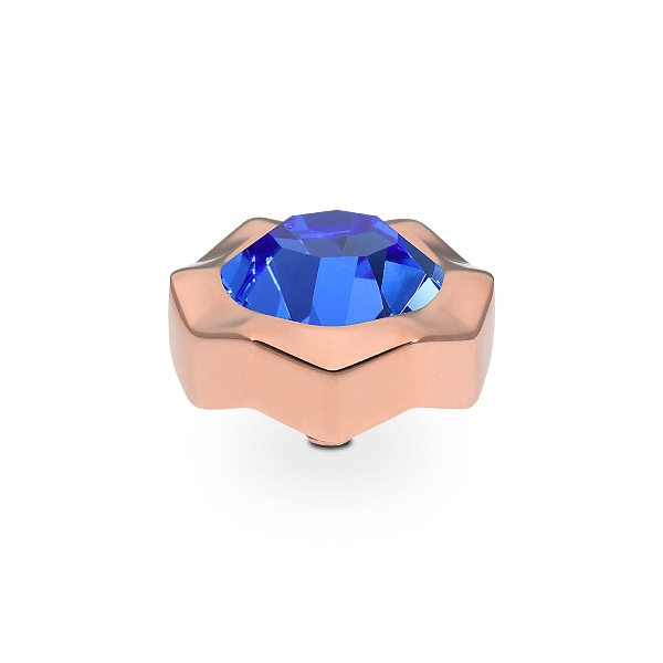 Qudo Rose Gold Topper Nemoli 13mm - Sapphire