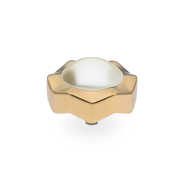 Qudo Gold Topper Nemoli 13mm - Cream Pearl