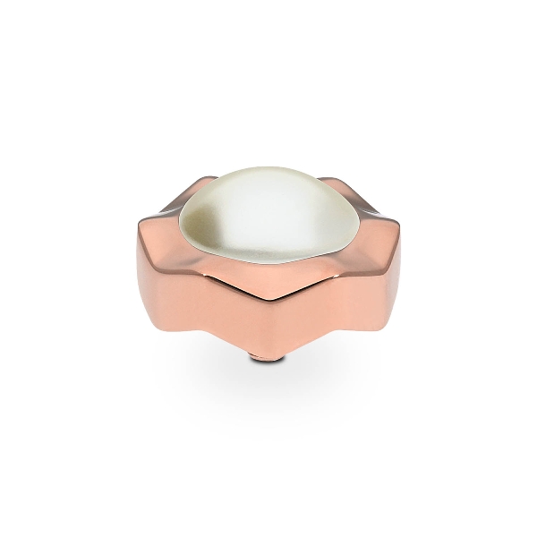 Qudo Rose Gold Topper Nemoli 13mm - Cream Pearl