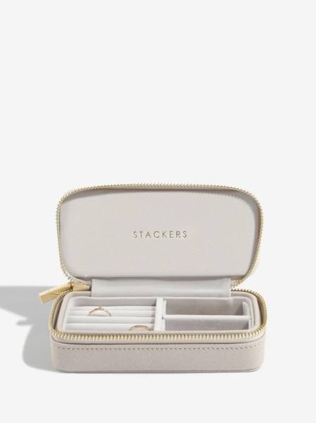 Stackers Medium Travel Jewellery Box - Taupe