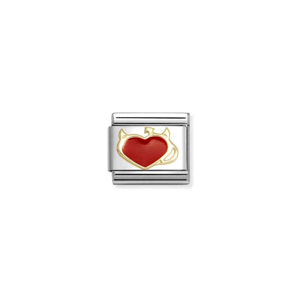 Nomination Gold Devil Heart Composable Charm