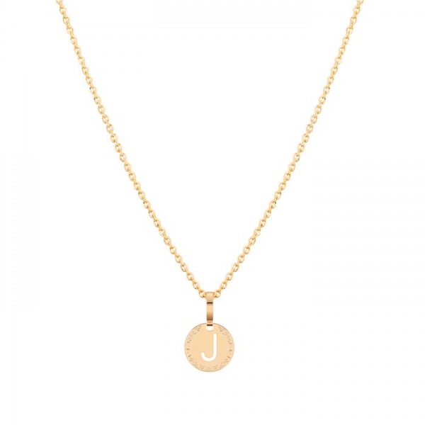 Rebecca Gold J Initial Necklace