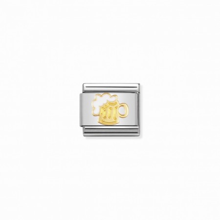 Nomination Gold Beer Enamel Composable Charm