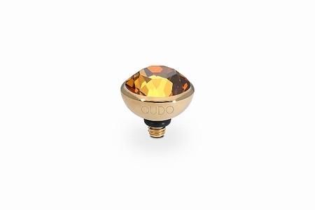 Qudo Gold Topper Bottone 10mm - Light Amber