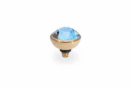 Qudo Gold Topper Bottone 10mm - Light Sapphire Shimmer