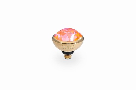 Qudo Gold Topper Bottone 10mm - Orange Glow Delite